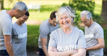 Happy volunteers